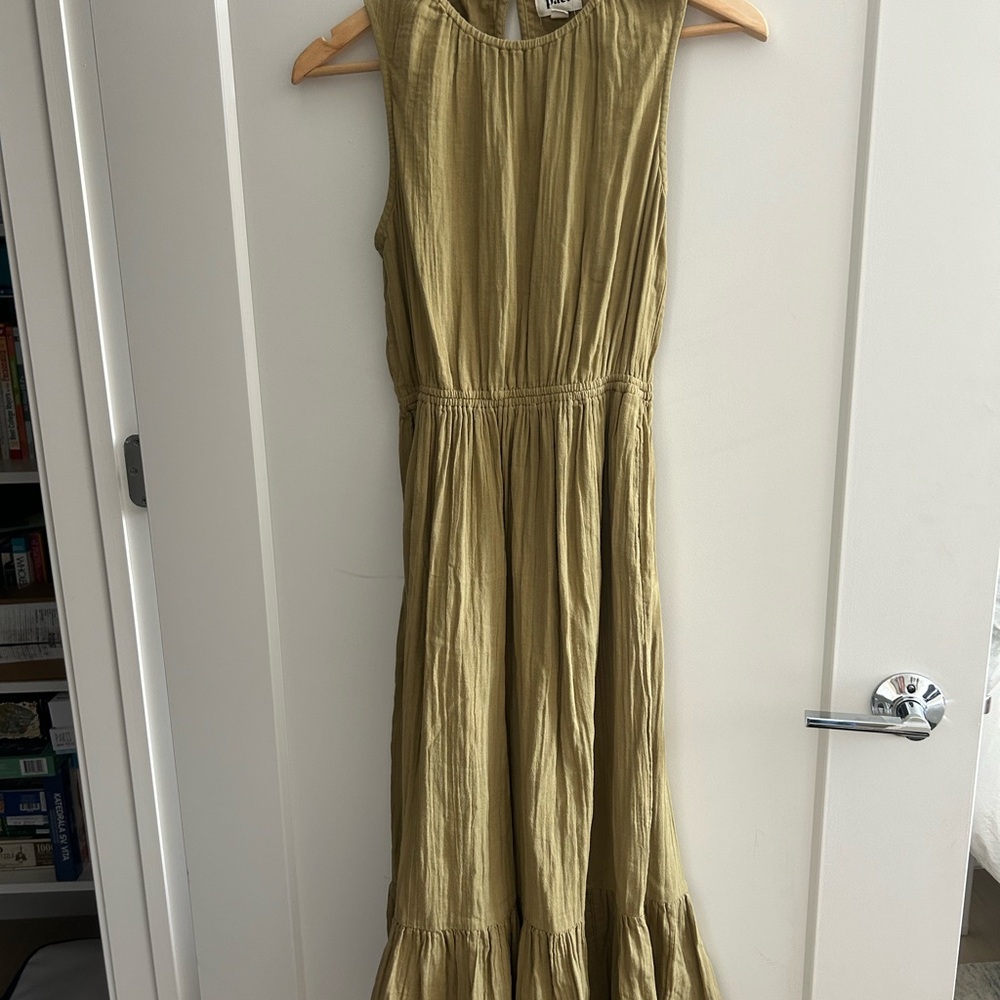 Pact Coastal Double Gauze Cutout Dress